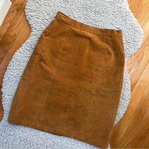 P. B. Martin | Vintage Brown Midi Leather Skirt 4